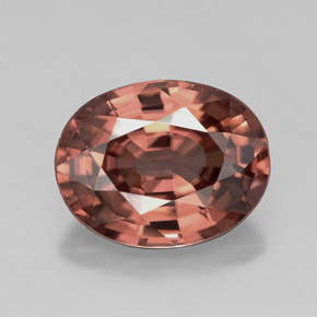 Zircone naturale rosa da 2,69 ct, taglio ovale, VVS