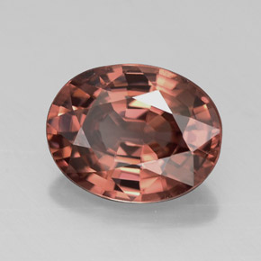 Zircone naturale rosa da 2,69 ct, taglio ovale, VVS