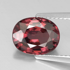 Zircone naturale rosa da 2,94 ct, taglio ovale, VVS-VS