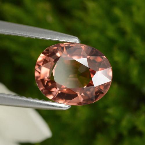 Zircone naturale rosa da 3,07 ct, taglio ovale, VVS