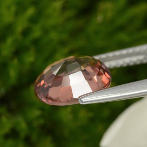 Zircone naturale rosa da 3,07 ct, taglio ovale, VVS