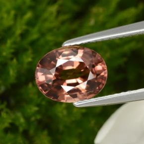 Zircone naturale rosa da 2,95 ct, taglio ovale, VVS