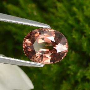 Zircone naturale rosa da 2,95 ct, taglio ovale, VVS