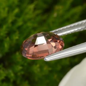 Zircone naturale rosa da 2,95 ct, taglio ovale, VVS