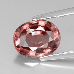 Zircone naturale rosa da 3,02 ct, taglio ovale, VVS