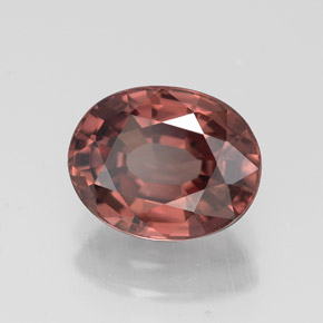 Zircone naturale rosa da 3,04 ct, taglio ovale, VVS