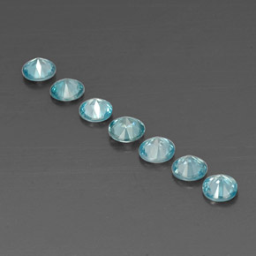 Zircone naturale blu da  ct, taglio rotondo, VVS-VS