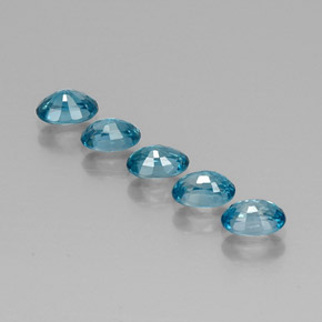 Zircone naturale blu da  ct, taglio ovale, VVS