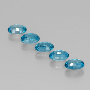 Zircone naturale blu da  ct, taglio ovale, VVS