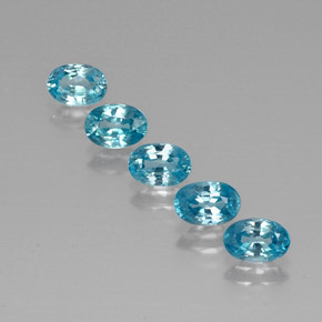 Zircone naturale turchese da 3,57 ct, taglio ovale, VVS-VS