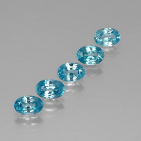 Zircone naturale turchese da 3,57 ct, taglio ovale, VVS-VS