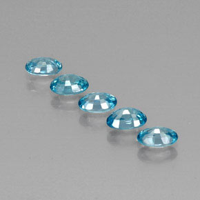 Zircone naturale turchese da 3,57 ct, taglio ovale, VVS-VS