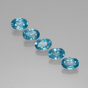 Zircone naturale blu da  ct, taglio ovale, VVS-VS