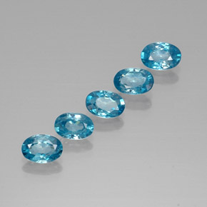 Zircone naturale blu da  ct, taglio ovale, VVS-VS