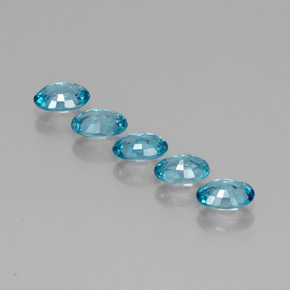 Zircone naturale blu da  ct, taglio ovale, VVS-VS