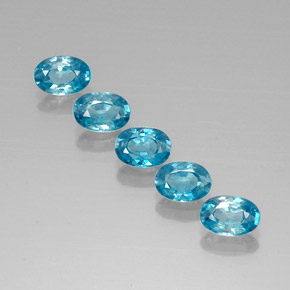 Zircone naturale blu da  ct, taglio ovale, VVS