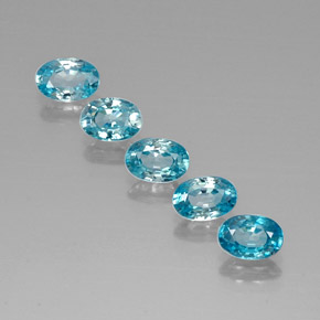 Gemme di Zircone Blu naturale da 3.69 ct, Taglio ovale, VVS