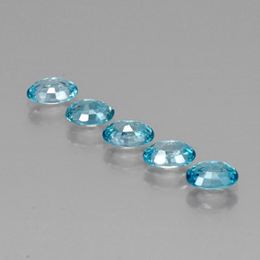 Gemme di Zircone Blu naturale da 3.69 ct, Taglio ovale, VVS