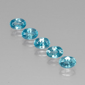 Zircone naturale blu da  ct, taglio ovale, VVS-VS