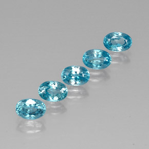 Zircone naturale blu da  ct, taglio ovale, VVS-VS