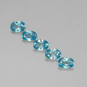 Zircone naturale blu da 3,49 ct, taglio ovale, VVS