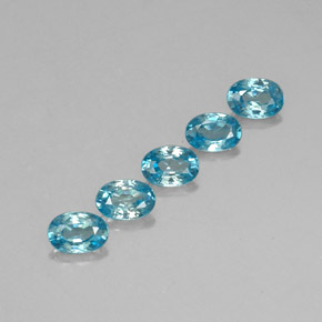 Zircone naturale blu da 3,49 ct, taglio ovale, VVS