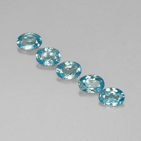 Gemme di Zircone Blu naturale da 3.25 ct, Taglio ovale, VVS
