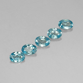 Gemme di Zircone Blu naturale da 3.25 ct, Taglio ovale, VVS