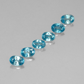 Zircone naturale blu da  ct, taglio ovale, VVS