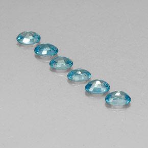 Zircone naturale blu da  ct, taglio ovale, VVS