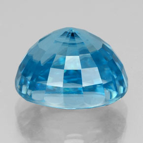 Zircone naturale blu da 6,66 ct, taglio ovale, VVS