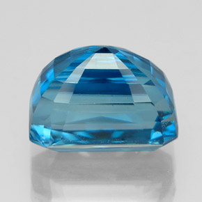 Zircone naturale blu da 6,87 ct, taglio smeraldo, VVS