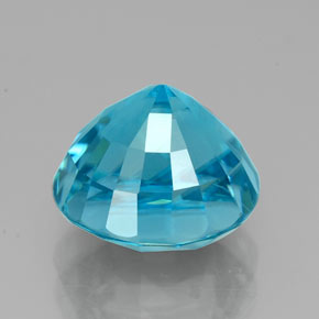 Zircone naturale blu da 4,88 ct, taglio rotondo, VVS