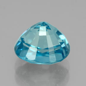 Zircone naturale blu da 4,07 ct, taglio a cuscino, VVS