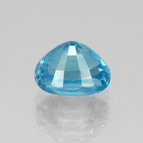 Zircone naturale blu da 3,11 ct, taglio ovale, VVS