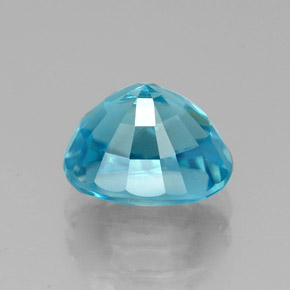 Zircone naturale blu da 3,68 ct, taglio ovale, VVS