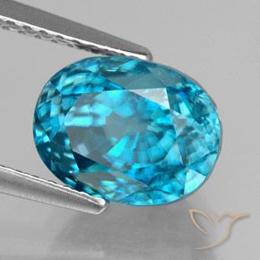 Zircone Blu naturale da 6.30 ct, Ovale, VVS