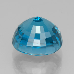 Zircone naturale blu da 5,64 ct, taglio ovale, VVS