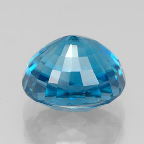 Zircone naturale blu da 5,64 ct, taglio ovale, VVS