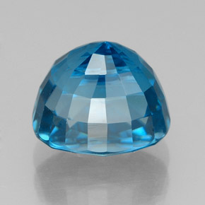 Zircone naturale blu da 5,40 ct, taglio ovale, VVS