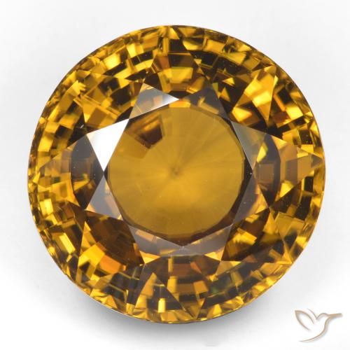 47.19ct Naturale Oro medio Zircone, Rotondo, VVS