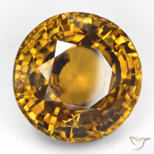 Zircone Oro medio naturale da 47.19 ct, Rotondo, VVS