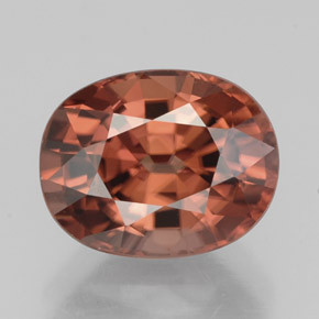 Zircone naturale arancione da 3,55 ct, taglio ovale, VVS