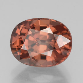Zircone naturale arancione da 3,55 ct, taglio ovale, VVS