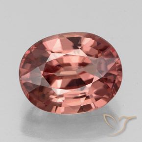 3.16ct Naturale Rosa scuro Zircone, Ovale, VVS