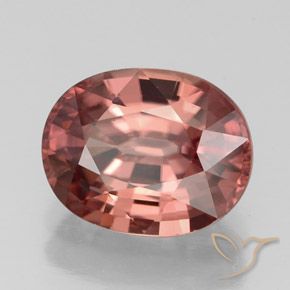 Zircone Rosa scuro naturale da 3.16 ct, Ovale, VVS