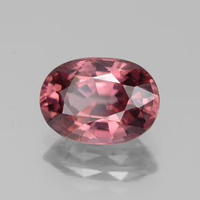 Zircone naturale rosa da 3,53 ct, taglio ovale, VVS
