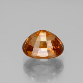 Zircone naturale arancione da 4,07 ct, taglio ovale, VVS