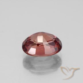 Zircone Rosso cremisi pallido naturale da 3.29 ct, Ovale, VS