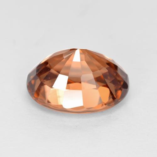 Zircone naturale arancione da 3,23 ct, taglio ovale, VVS